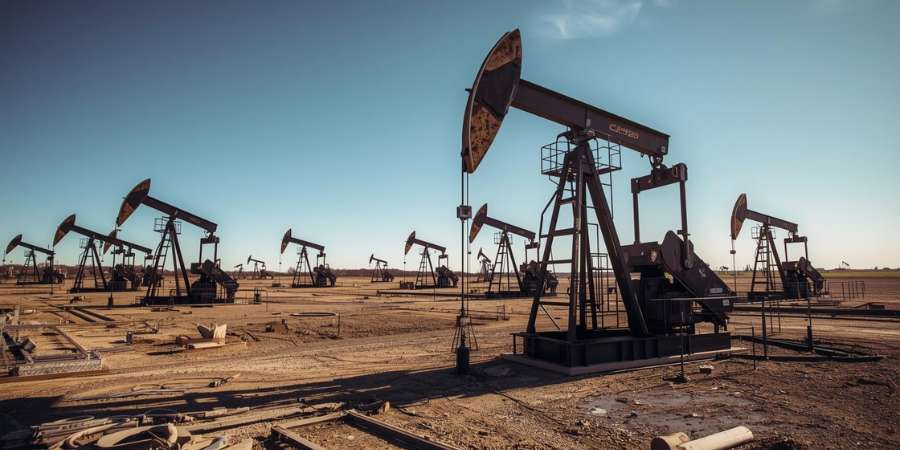 máquinas de extração de petróleo nos Estados Unidos