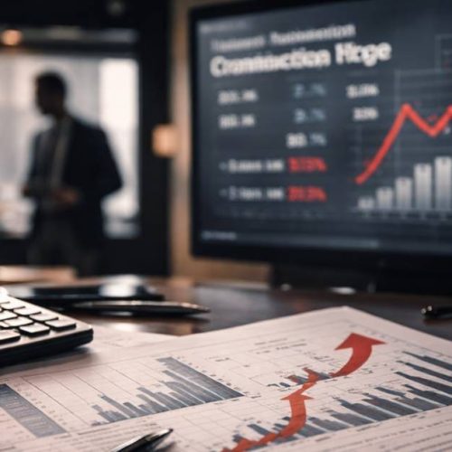 Produtividade e custos do trabalho EUA em destaque com gráficos financeiros indicando alta nos custos e análise econômica em ambiente corporativo moderno