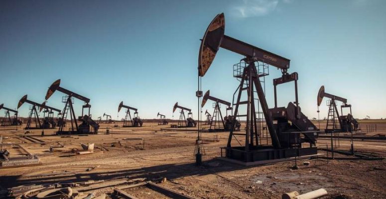 máquinas de extração de petróleo nos Estados Unidos