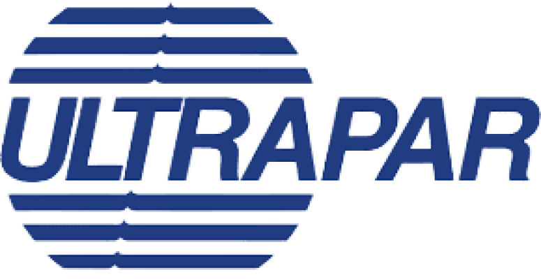 Logotipo da Ultrapar utilizado em matéria sobre resultados financeiros, distribuição de combustíveis e operações da companhia no Brasil.